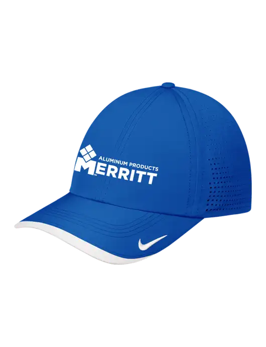Nike Royal/White Dri-FIT Perforated Performance Cap w/Merritt Products Logo