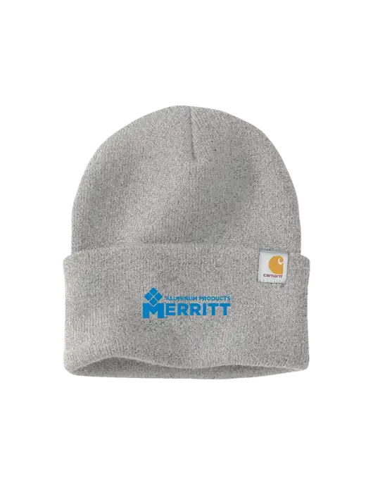 Carhartt Light Grey Heather Watch Cap 2.0 w/Merritt Products Logo