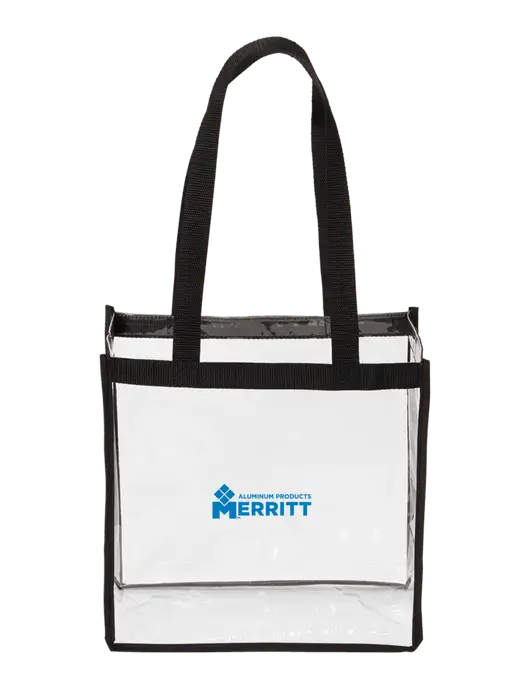 Clear Stadium Tote w/Merritt Products Logo