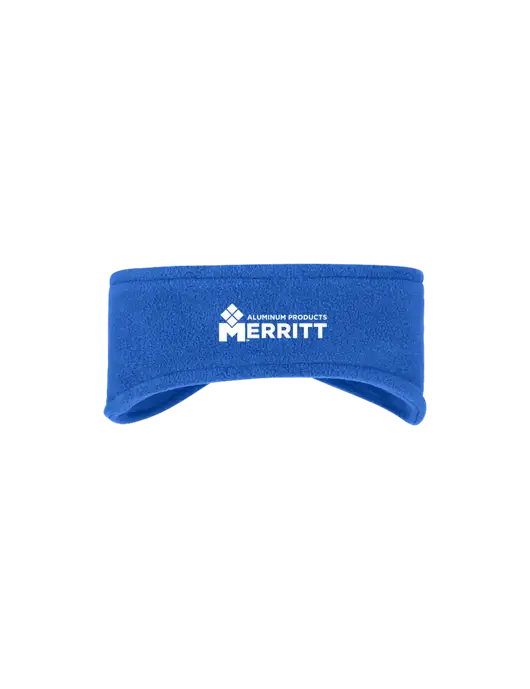 Royal Stretch Fleece Headband w/Merritt Products Logo