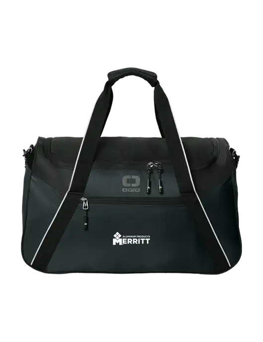 OGIO Black Inception Duffel w/Merritt Products Logo