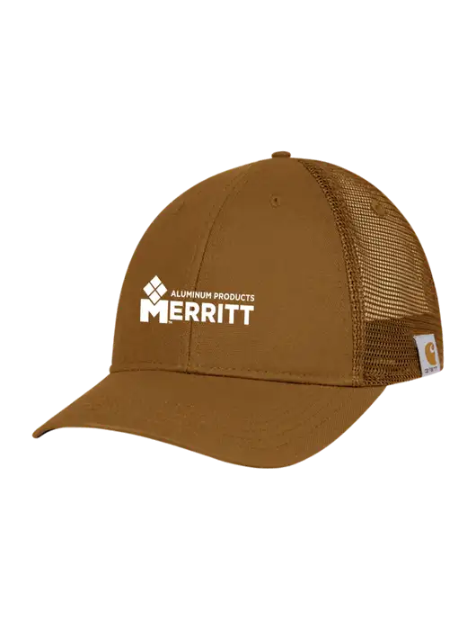 Carhartt Light Brown Canvas Trucker Cap w/Merritt Products Logo