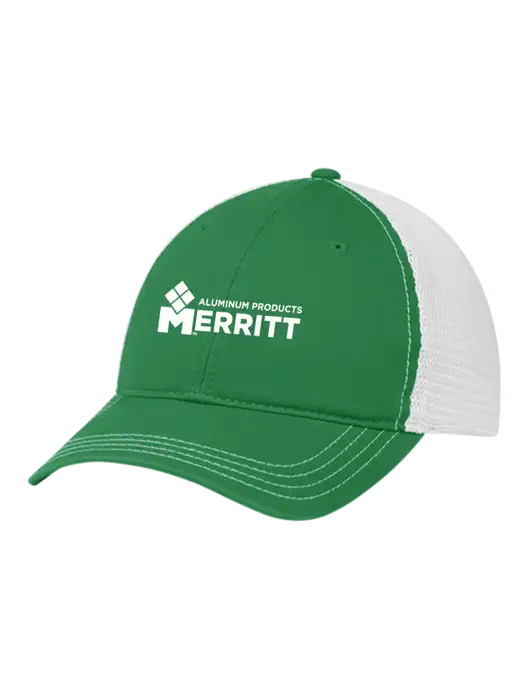 Richardson 111 Garment Washed Trucker Cap Kelly w/White Mesh w/Merritt Products Logo