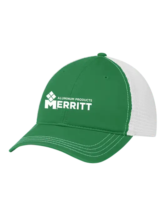 Richardson 111 Garment Washed Trucker Cap Kelly w/White Mesh w/Merritt Products Logo