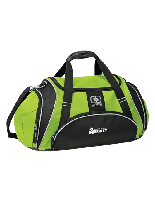 OGIO Lime Green Crunch Duffel
 w/Merritt Products Logo