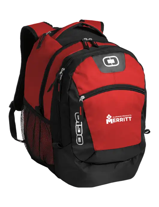 OGIO Red Rogue Pack
 w/Merritt Products Logo