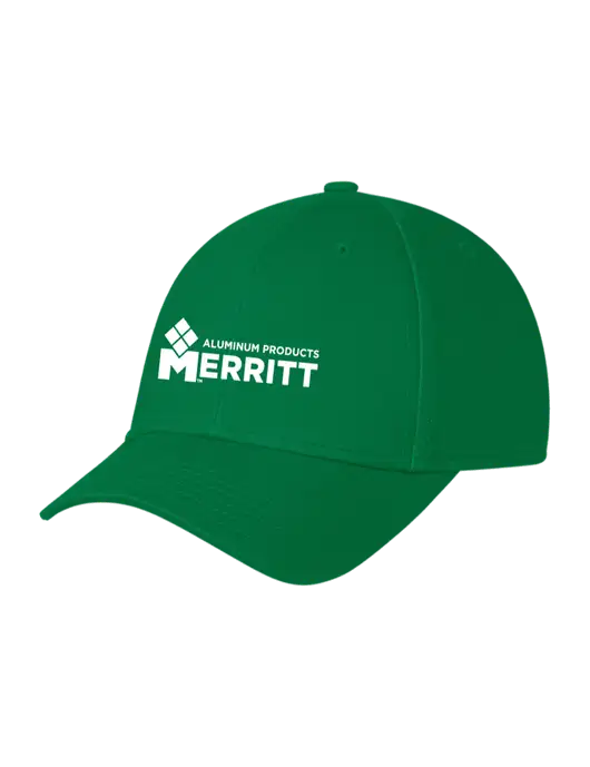 Kelly Green Structured Cap Hook & Loop w/Merritt Products Logo