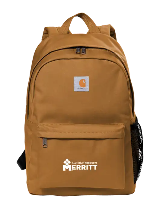 Carhartt Brown Canvas Backpack w/Merritt Products Logo