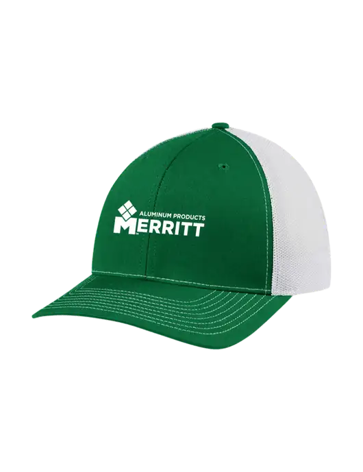 Richardson Adjustable Snapback Original 112 Trucker Cap Kelly w/White Mesh w/Merritt Products Logo