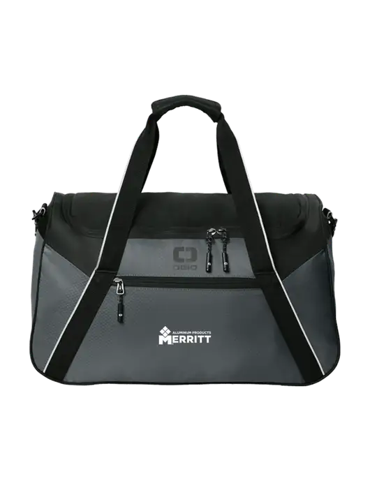 OGIO Dark Medium Grey/Black Inception Duffel w/Merritt Products Logo