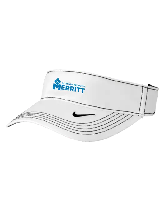 Nike White Dri-FIT Ace Visor w/Merritt Products Logo