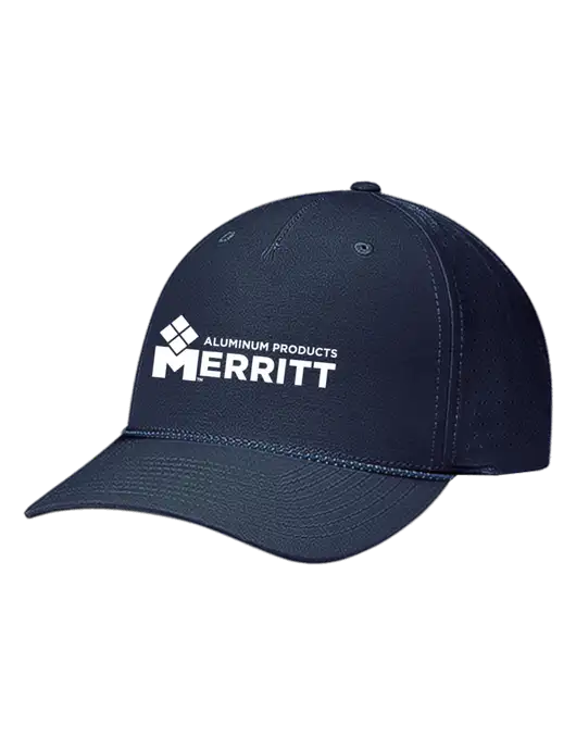 Richardson Laser Perf Performance Dark Navy/Navy-Grey-Blue Rope Cap w/Merritt Products Logo