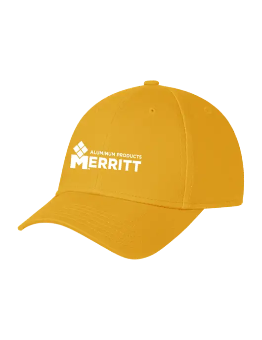 Yellow Gold Structured Cap Hook & Loop w/Merritt Products Logo