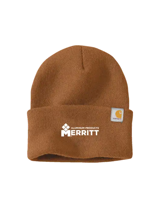Carhartt Light Brown Watch Cap 2.0 w/Merritt Products Logo