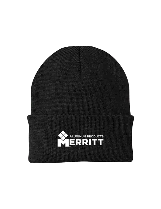 Black Knit Cap w/Merritt Products Logo