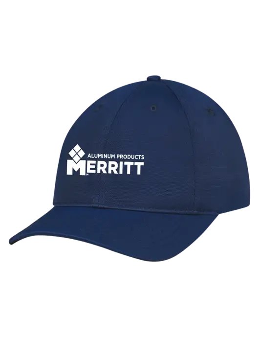 Navy Nylon Twill Performance Cap w/Merritt Products Logo