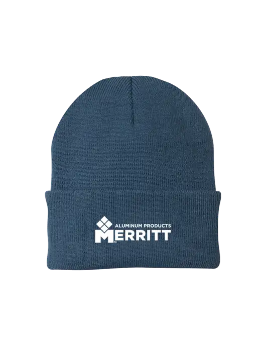 Dark Slate Knit Cap w/Merritt Products Logo