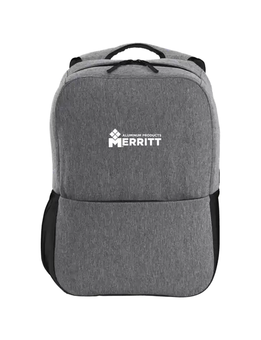 Access Square Laptop Graphite Heather/Black Backpack w/Merritt Products Logo