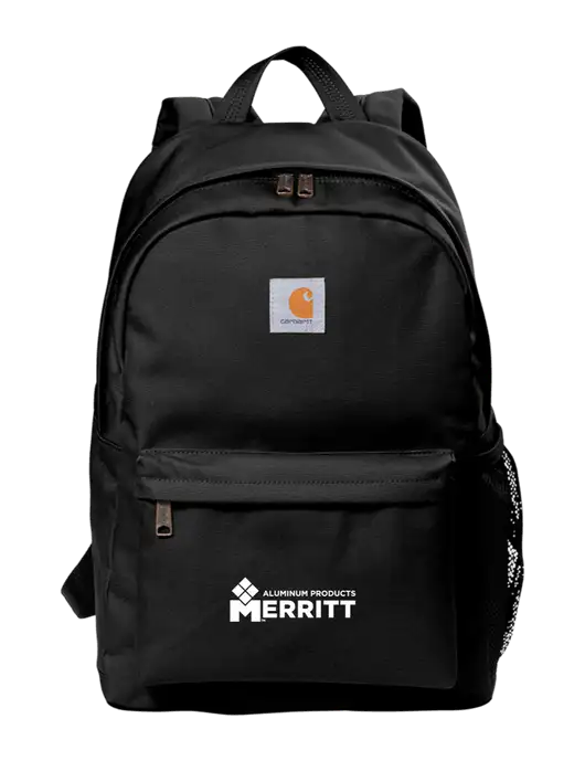 Carhartt Black Canvas Backpack w/Merritt Products Logo