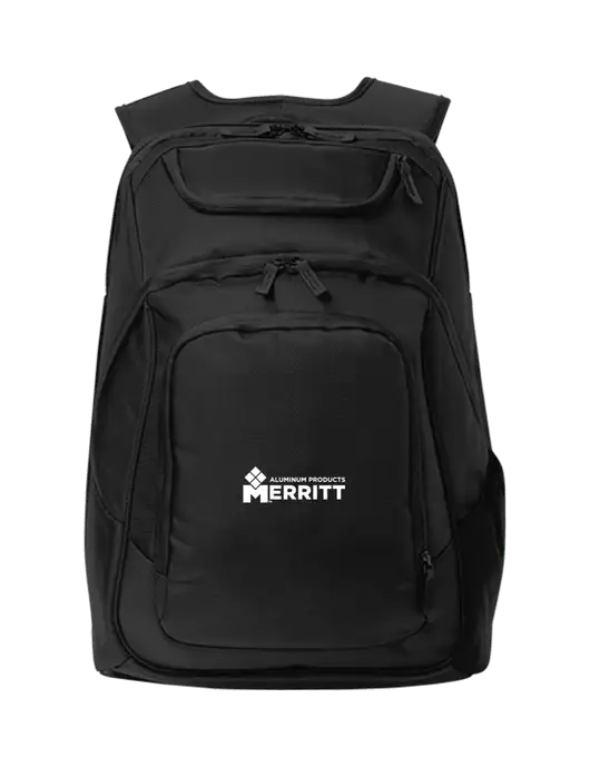 Executive Black Laptop Backpack w/Merritt Products Logo