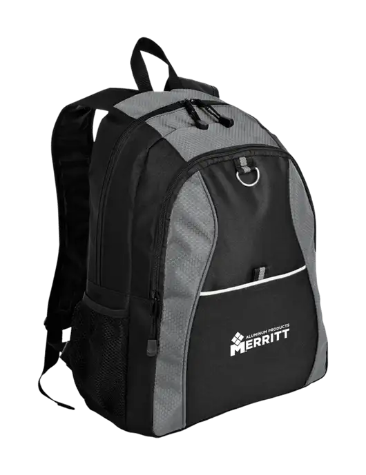 Honeycomb Grey/Black Backpack w/Merritt Products Logo