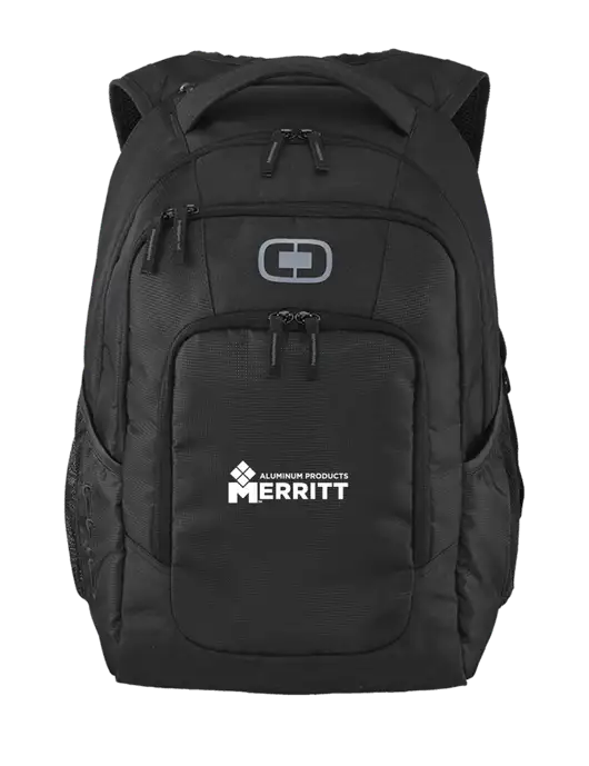OGIO Black Logan Laptop Backpack
 w/Merritt Products Logo