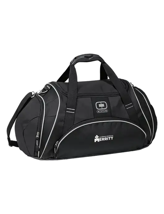OGIO Black Crunch Duffel
 w/Merritt Products Logo