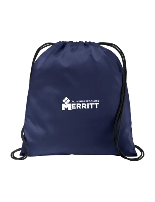 Drawstring  True Navy Cinch Pack w/Merritt Products Logo