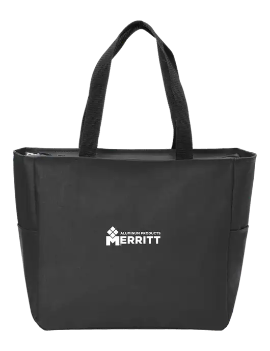 Everyday Black Zip Tote  w/Merritt Products Logo