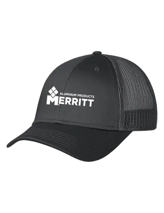 Charcoal Mesh Trucker Cap Snap Back w/Merritt Products Logo