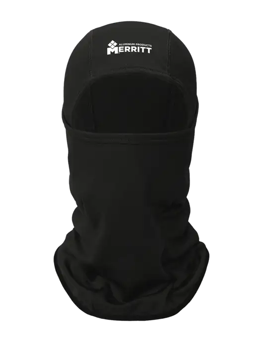 Black CornerStone Smooth Fleece Face Mask w/Merritt Products Logo