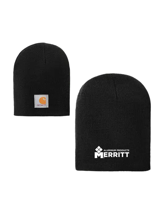 Carhartt Black Acrylic Knit Hat w/Merritt Products Logo