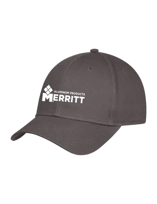 Charcoal Structured Cap Hook & Loop w/Merritt Products Logo