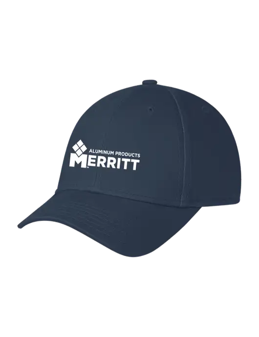 Navy Structured Cap Hook & Loop w/Merritt Products Logo