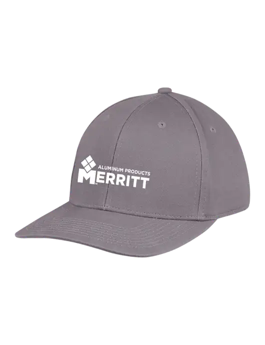 Premium Modern Structured Twill Charcoal Snapback Cap w/Merritt Products Logo