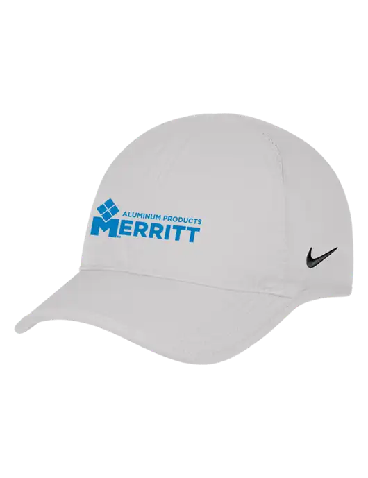 Nike White Featherlight Cap w/Merritt Products Logo