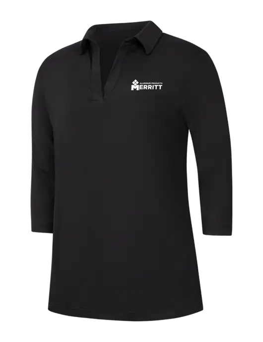 Womens Black Luxe Knit Tunic w/Merritt Products Logo