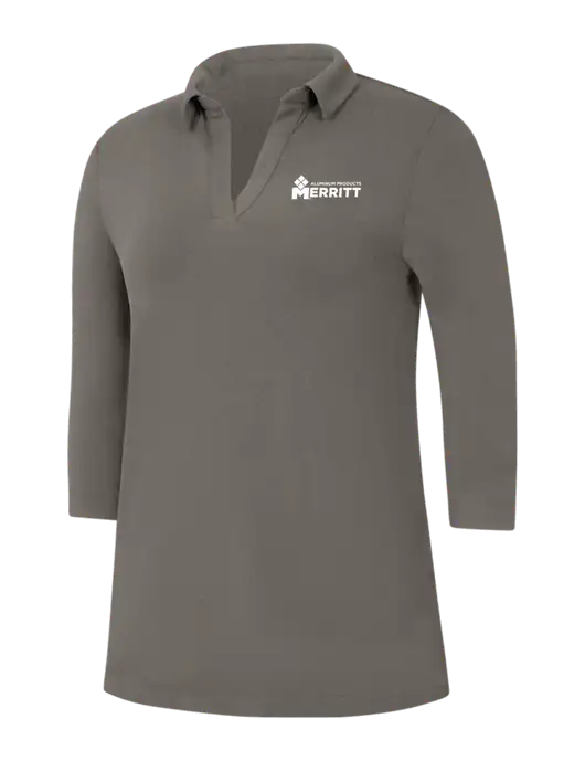 Womens Dark Grey Luxe Knit Tunic w/Merritt Products Logo